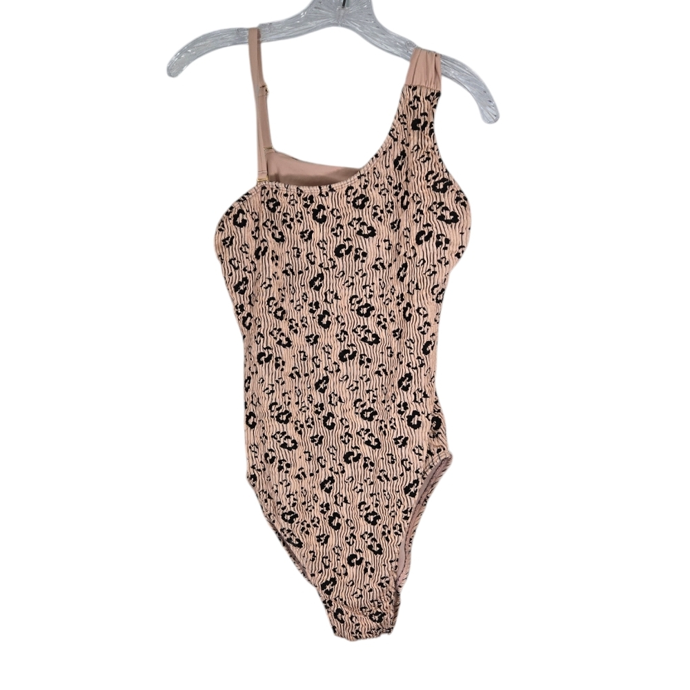 Time and Tru Leopard Jacquard One Piece Swimwear